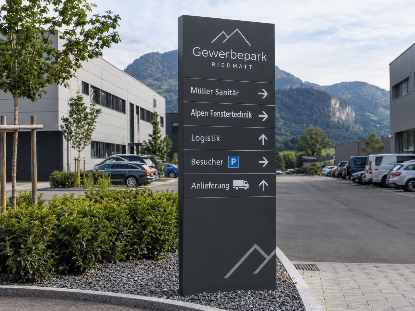 Werbeschild, Detailansicht