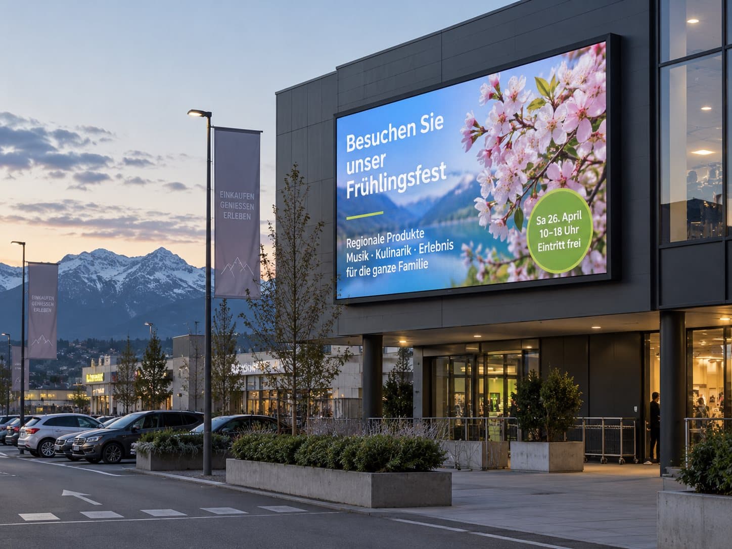 Digitales Werbedisplay, Detailansicht