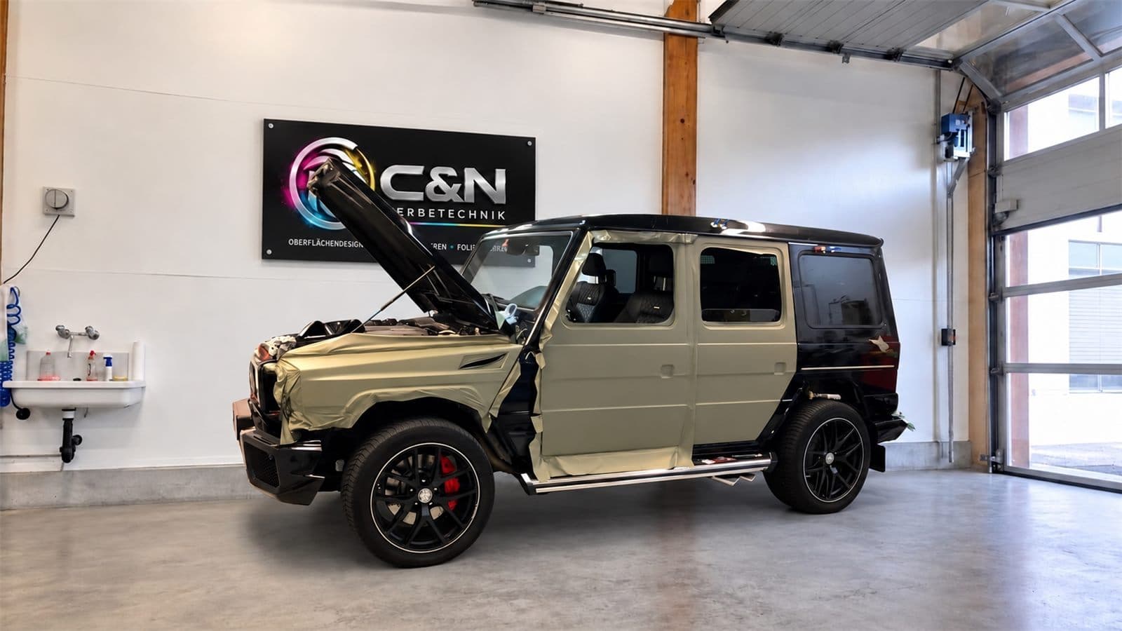 Fahrzeugfolierung an einer Mercedes G-Klasse